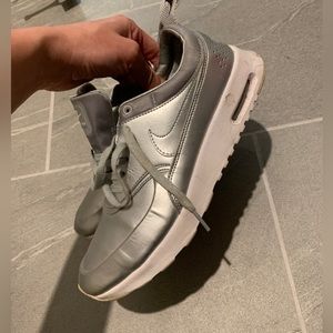 Nike Air Thea Silver Metallic Sneakers